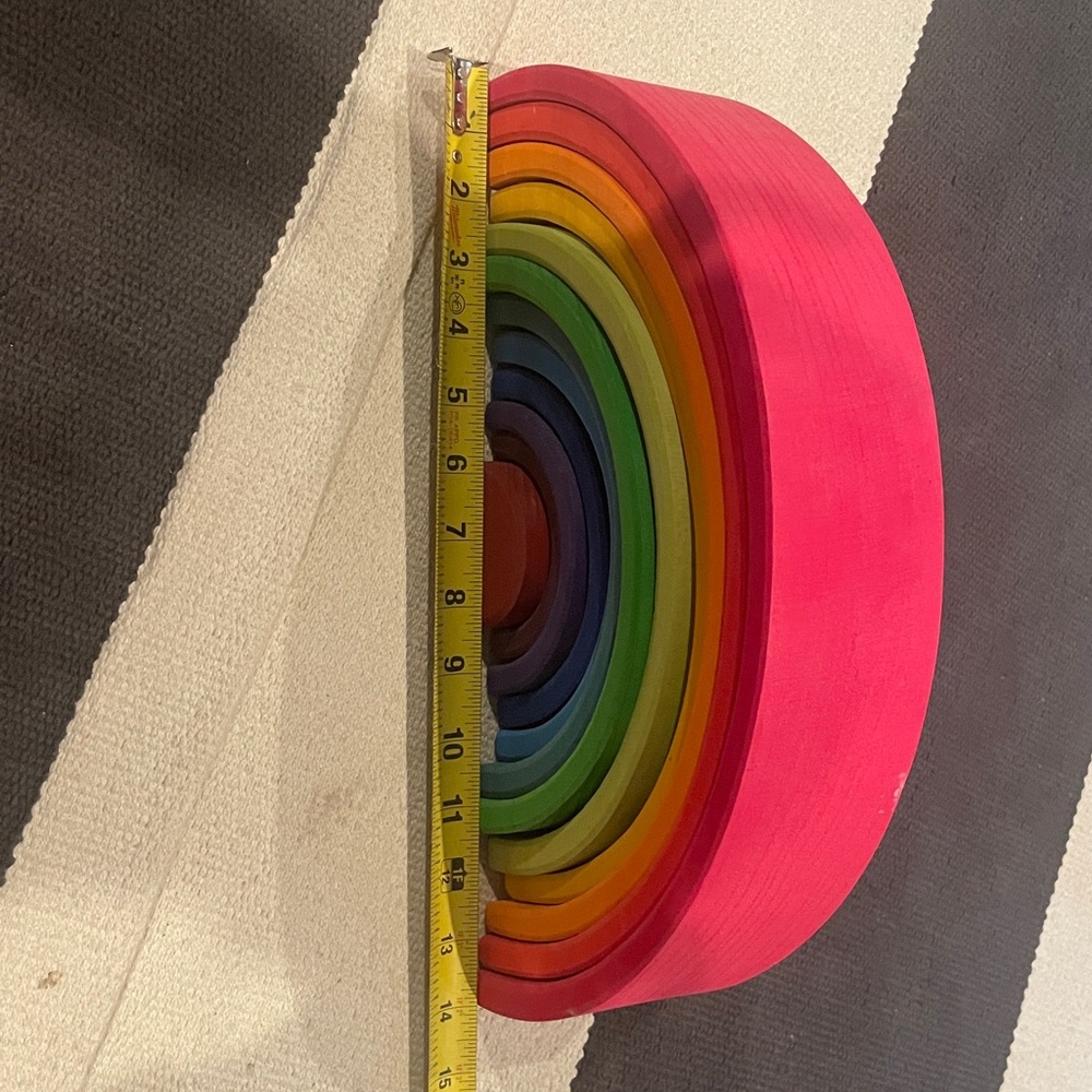 Original Grimm Colorful Wooden Rainbow Stacker - Picture 6 of 7